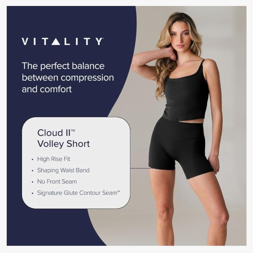 Vitality Cloud II Women's Athletic Volley Shorts NWOT